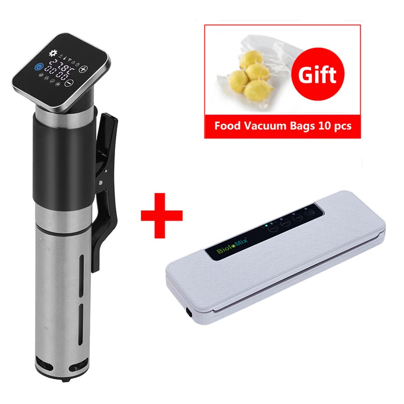 BioloMix 5th Generation Stainless Steel WiFi Sous Vide Cooker IPX7 Waterproof Thermal Immersion Circulator Smart APP Control