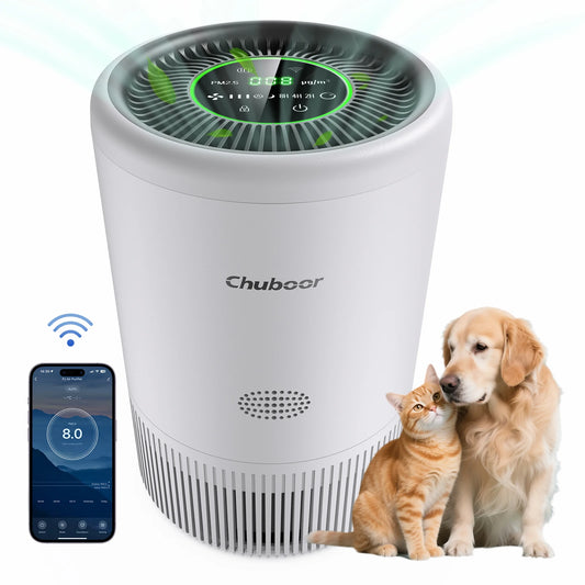 Chuboor Smart Air Purifier – H13 HEPA with WiFi Control