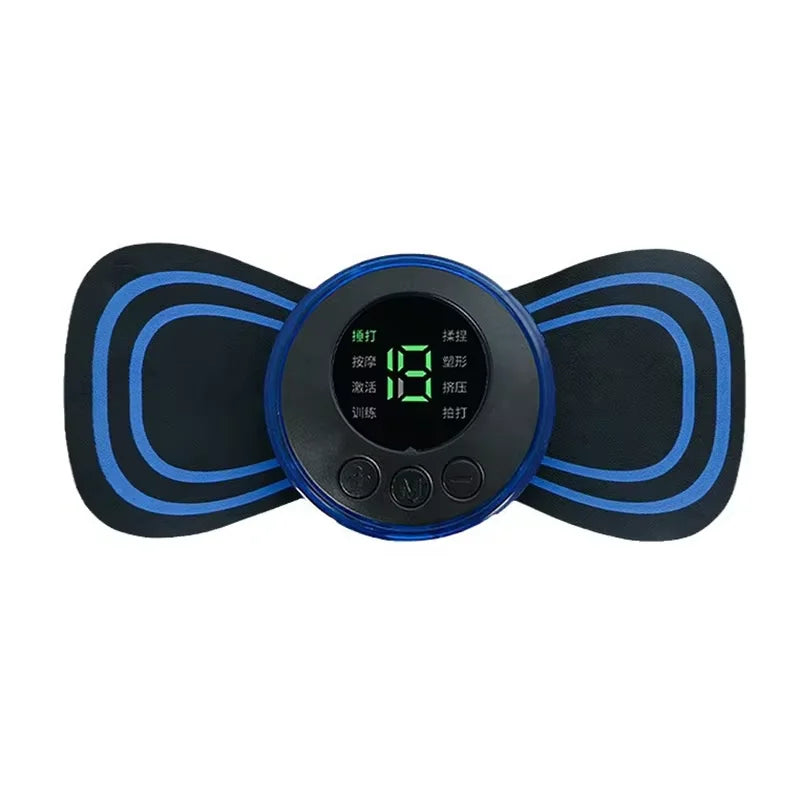 Electric Neck Massager EMS Muscle Massage Stimulator Low Frequency Instrument Back Cervical Calf Patches Pain Joints Mini Device