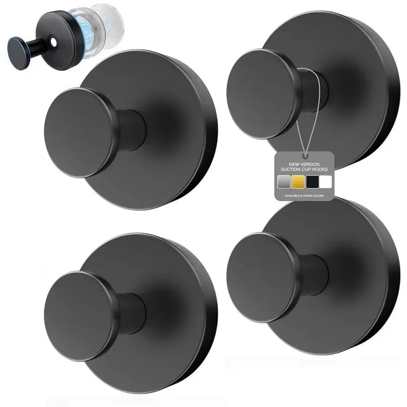 Matte Black Suction Towel Hook (2-Pack)