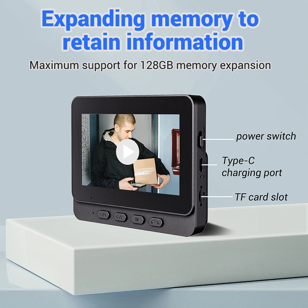 4.3" Wireless Video Doorbell Camera – Smart WiFi Intercom