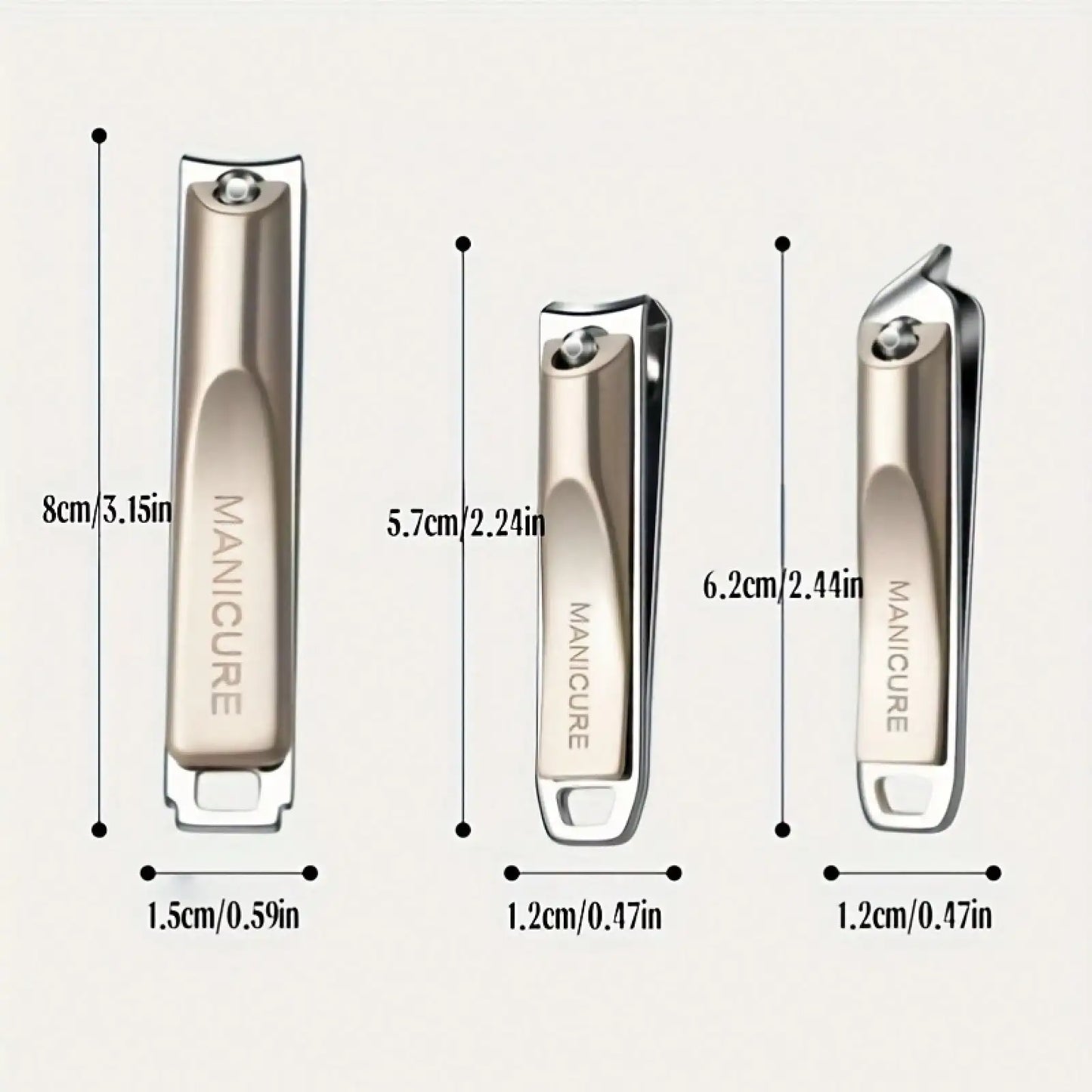 Precision Nail Clippers 5-Piece Set, Double-Edged Sharp And Durable, Complete Set With Ear Pick, Carefully Selected Steel Precision Grinding, Stainless Steel Nail Clipper Set Anti-Splash Rotating Package Five-Piece Pliers Ful