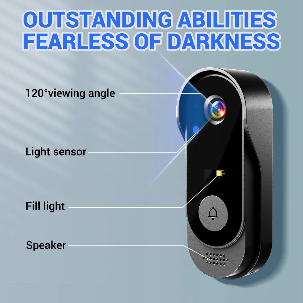 4.3" Wireless Video Doorbell Camera – Smart WiFi Intercom