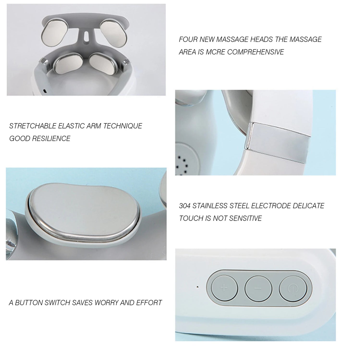 Neck Massage Machine 4 Head And Neck Protection Heating Machines Breathing Light Vibration Hot Compress Cervical Spine Machine