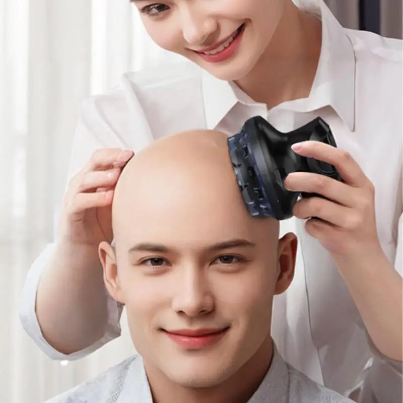 Fully Automatic Men's Hair Clipper carbon steel Blade Electric Clipper Waterproof Professional Rechargeable Cordless Hair Shaver