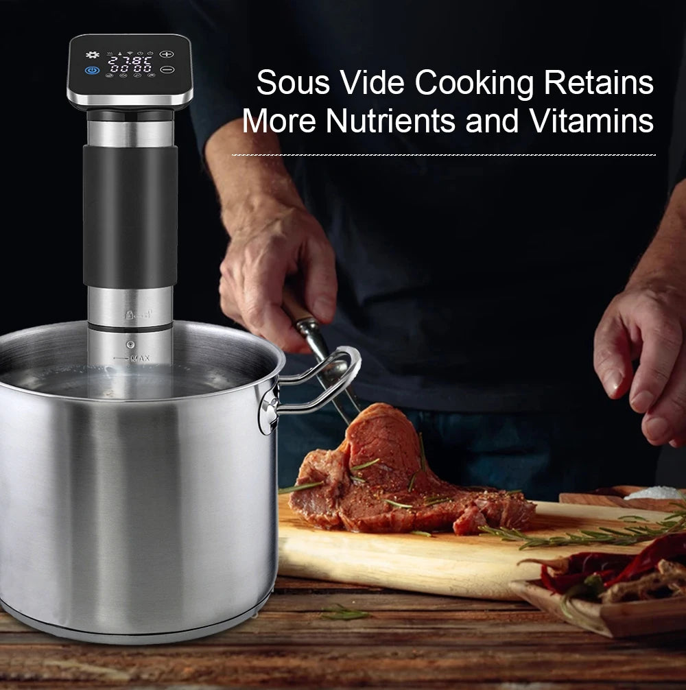 BioloMix 5th Generation Stainless Steel WiFi Sous Vide Cooker IPX7 Waterproof Thermal Immersion Circulator Smart APP Control